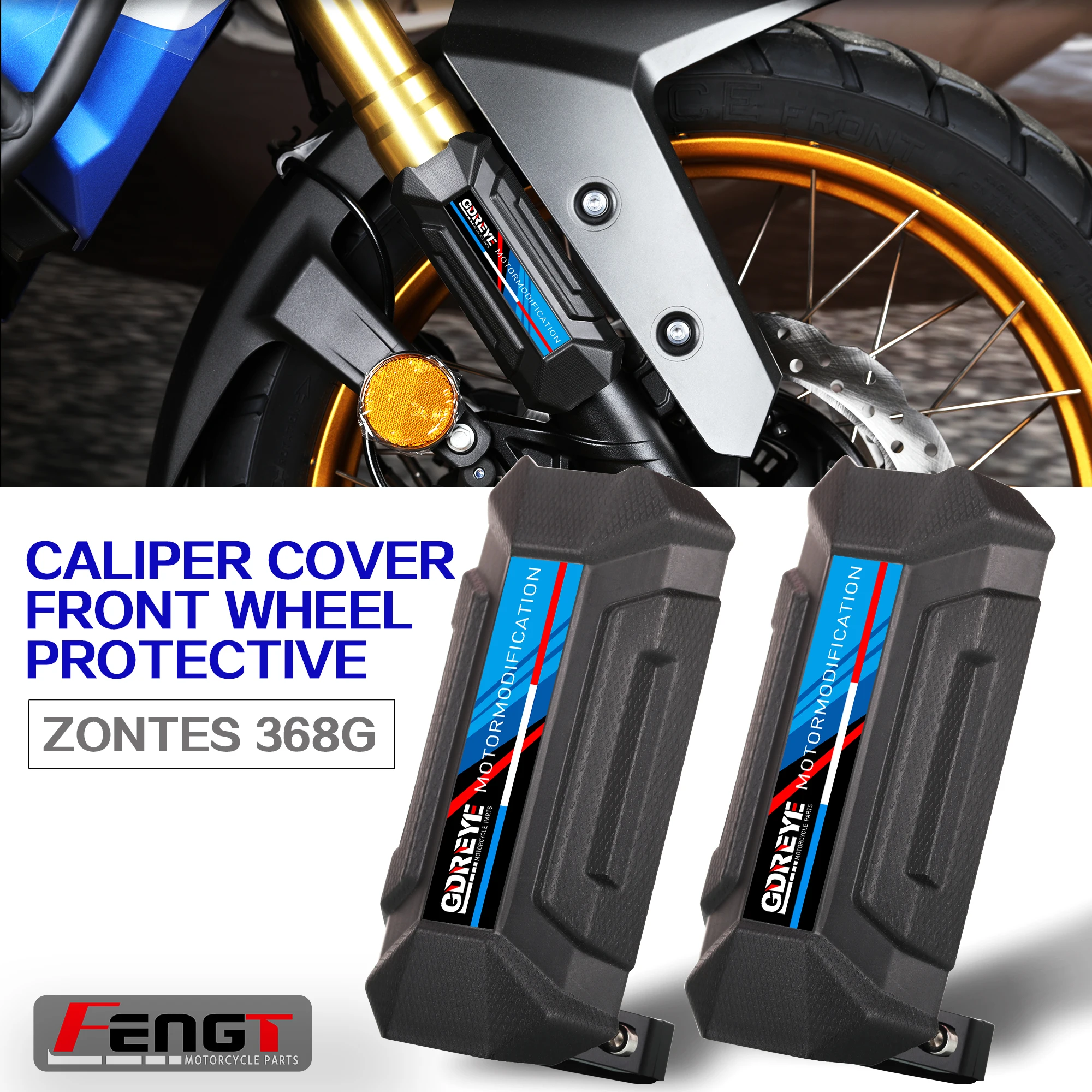 

For ZONTES 368G 2024 2025 Motorcycle 368 G Front Fork Guard Shock Absorbing Protective Shell Cover Damping Strip Mudguard Fender