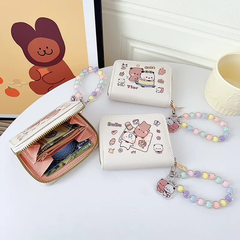 New Original Bubu And Yier Cartoon Coin Purse Cute Panda Bubu And Dudu Kawaii Ins Wallet Storage Bag Girls' Holiday Gifts