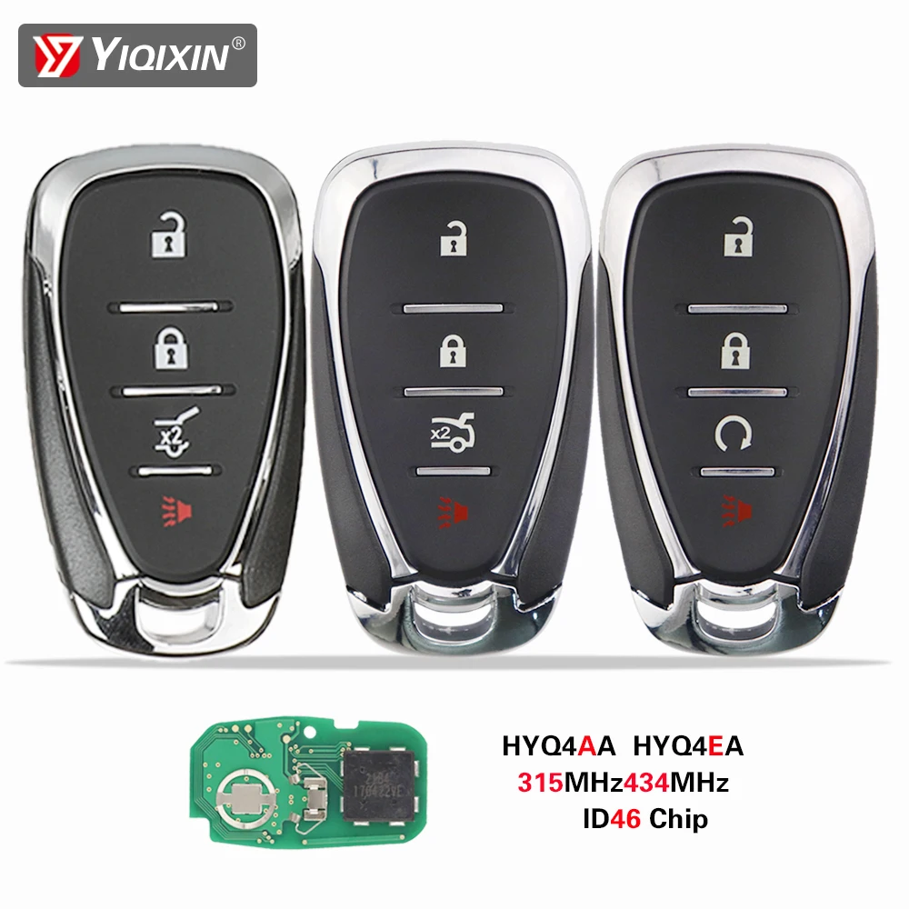 

YIQIXIN 4 Button Smart Remote Car Key For Chevrolet Cruze Camaro Malibu Traverse Volt Equinox Sonic Trax Trailblazer Blazer ID46