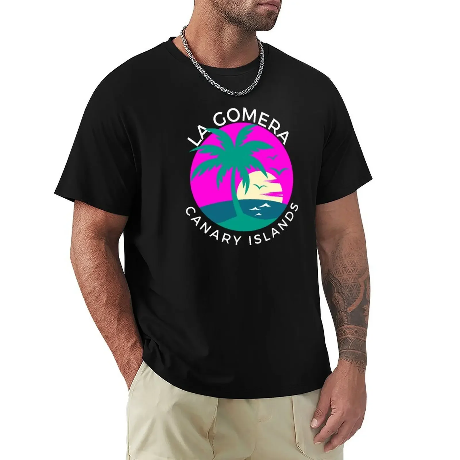 Retro La Gomera Canary Islands T-Shirt cute clothes street wear summer clothes men t shirts