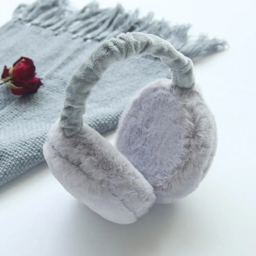 1pc Folding Warm Earmuffs For Men And Women Fashion Solid Color Winter Anti Cold And Anti Freezing Large Plush Earmuffs Earflap