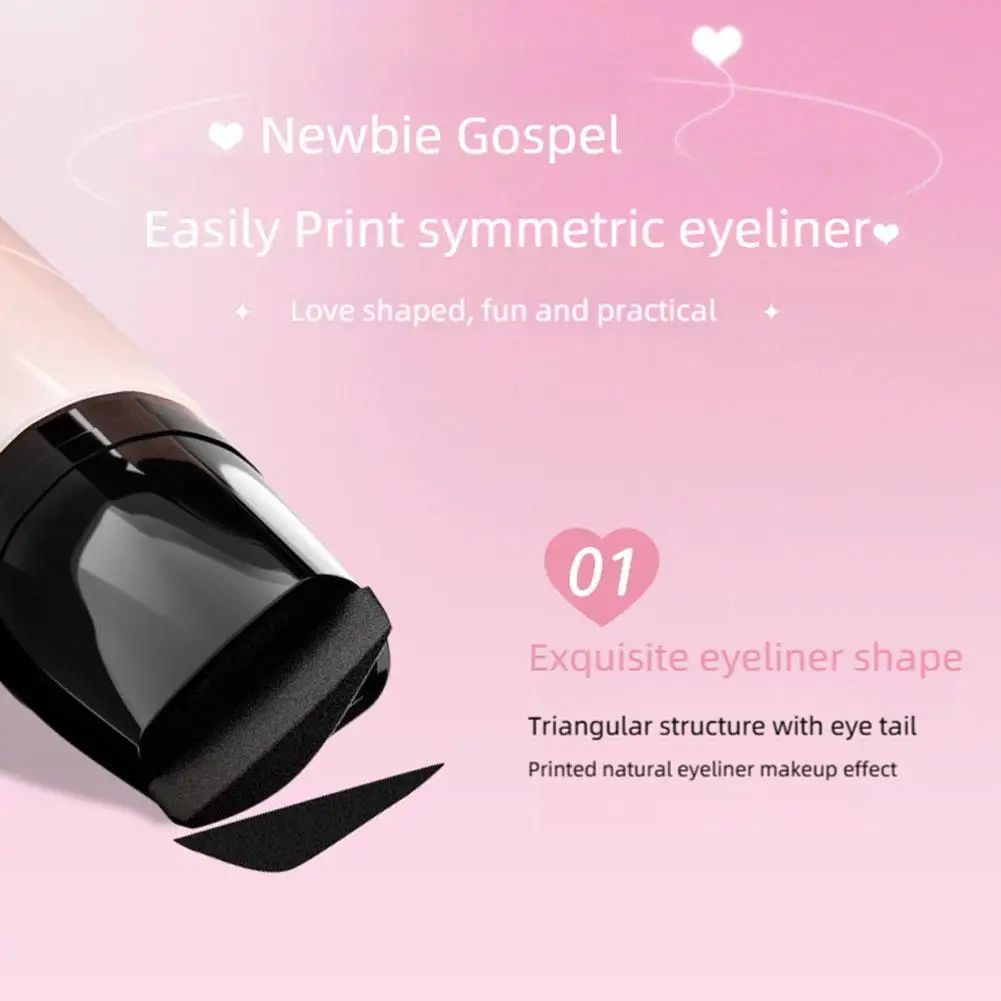 Formierter Siegelstift mit einem Stempel, praktisch, langlebig, faule Person, wasserfest, kein Verschmieren, Doppelkopf-Eyeliner-Siegel