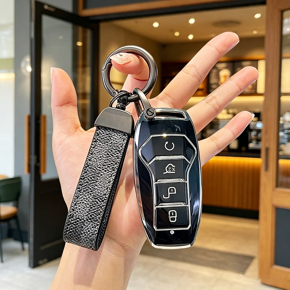 Auto-Schutzhülle für BYD Song PRO Qin Plusdmi Atto 3 Han EV Max Tang DM Dolphin TPU Autofernbedienung Schlüsselhülle Zubehör