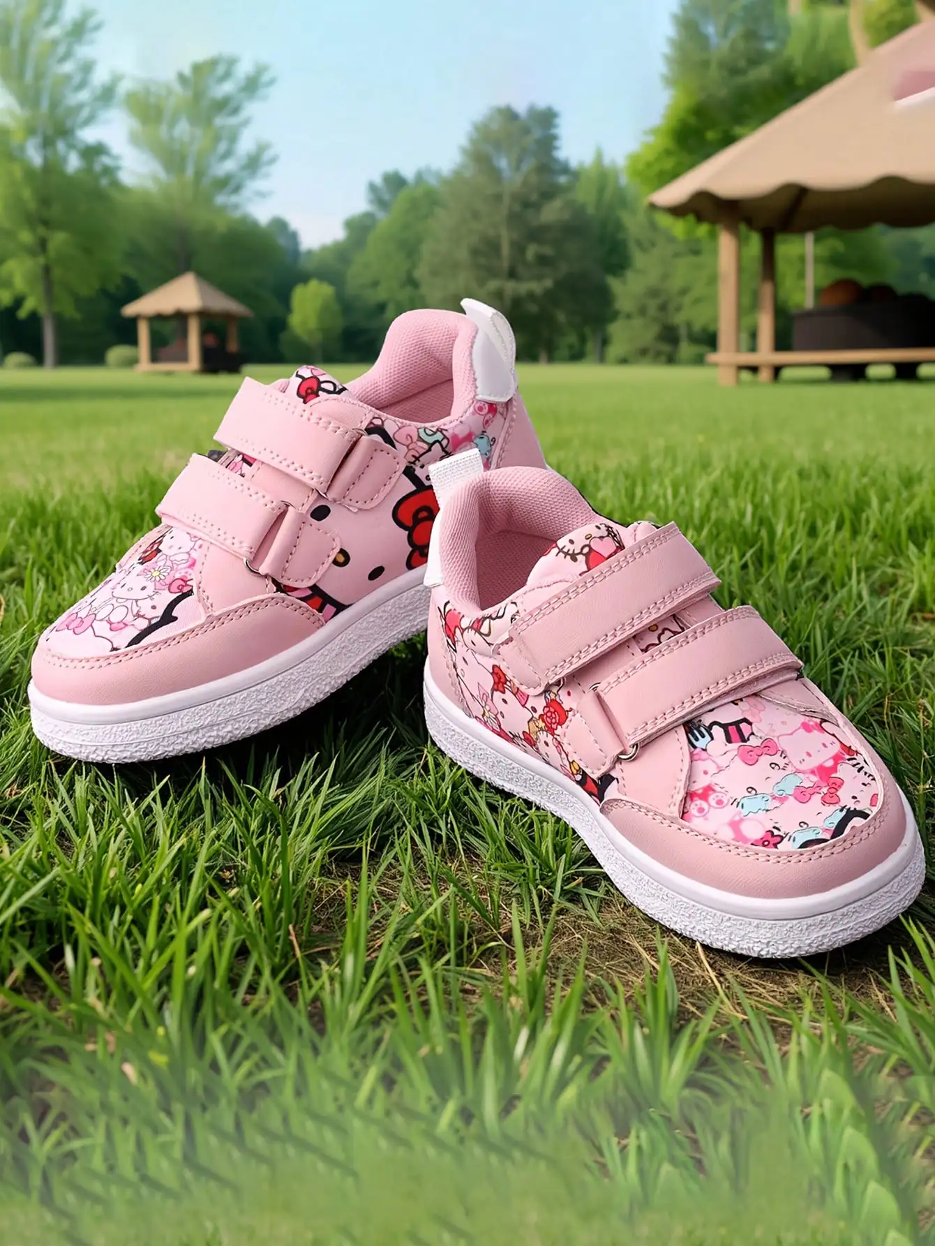 2026 New Comfortable Cartoon Kids Sports Shoes Fashionable Easy to Match Breathable Running Shoes KT Cat Design