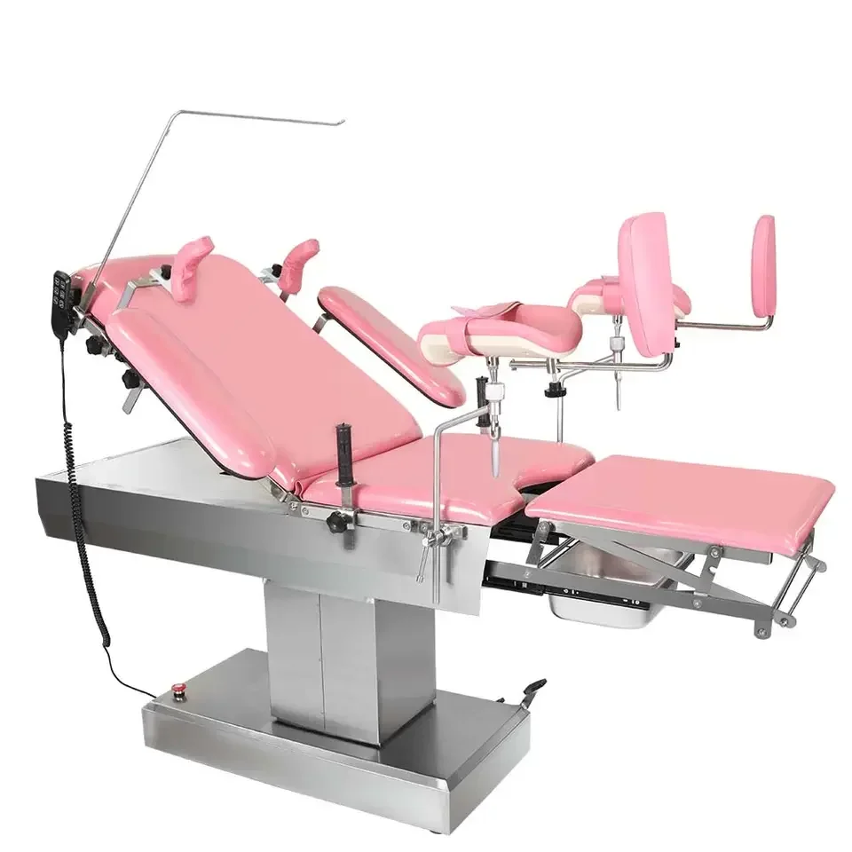 Electrical Gynecological Obstetric Examining Bed childbirth delivery chair Operating table with Basket for