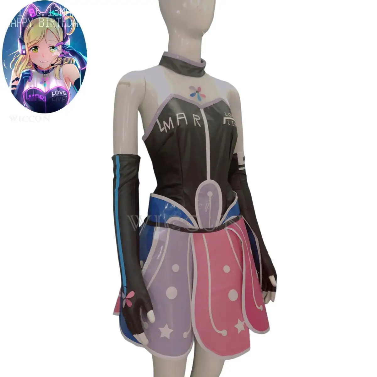 Anime LoveLive!Sunshine!! Aqours Ohara Mari Cosplay Costume Mary O\'Hara Guilty Kiss Wig Dress Woman Sexy Halloween Party Suit