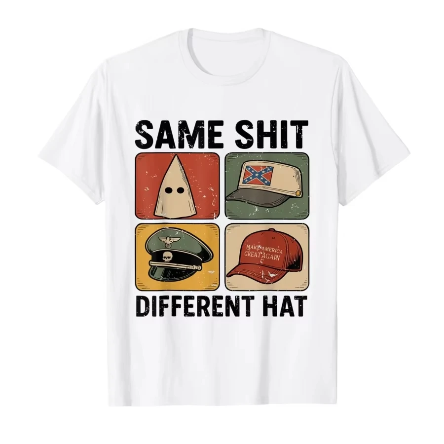 Same Shit Different Hat Funny Quote Hat T-shirt for Men and Women Cotton T Shirts Short Sleeve Tops High-quality Y2K Streetwear