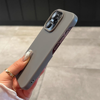 Titanium Gray heat dissipation silicone phone case for iPhone 16 15 14 13 12 11 Pro Max Plus half-wrapped shockproof soft cover