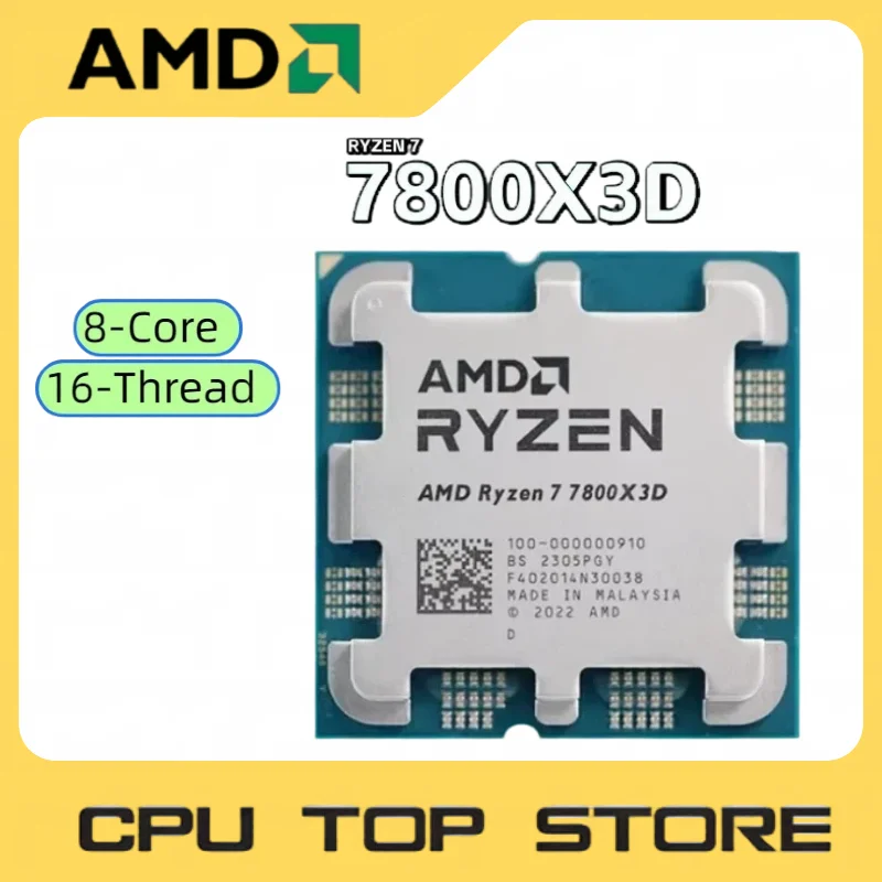 AMD Ryzen 7 7800X3D 8-Core 16-Thread B650 5NM 4.2GHz Socket AM5 L3=96M R7 7800X3D Processor 120W DDR5