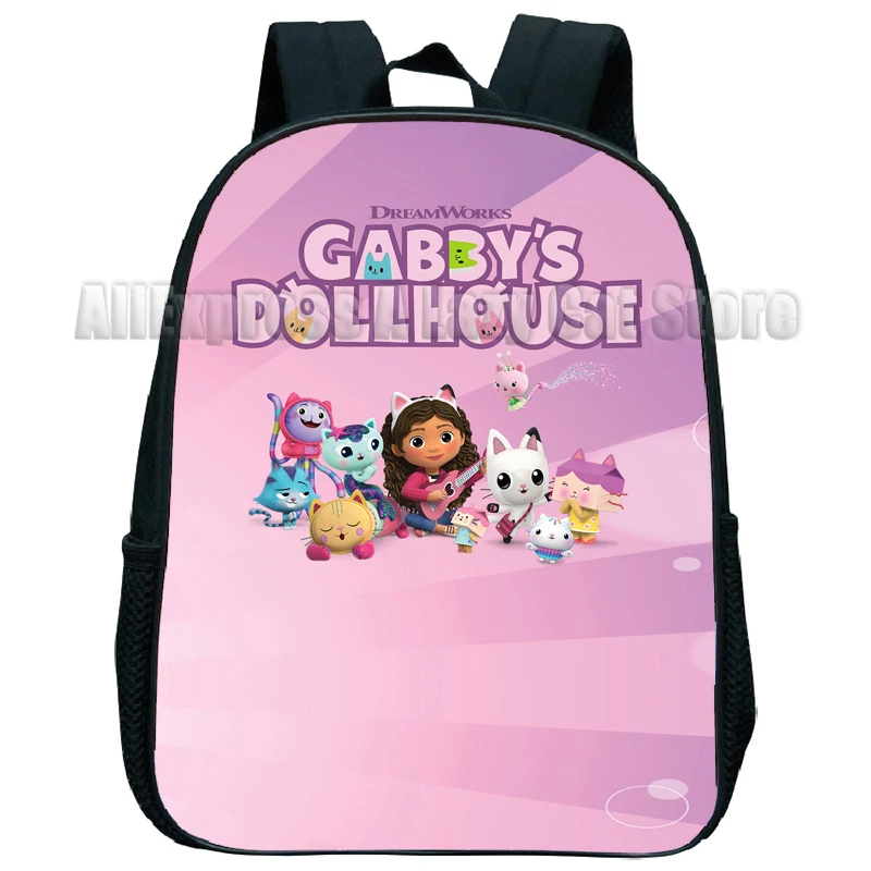 Gabby's Dollhouse Cartoon School Bag Gabby Cat Primary School Boys Children Backpack Personalized Lightweight Backpack Gift