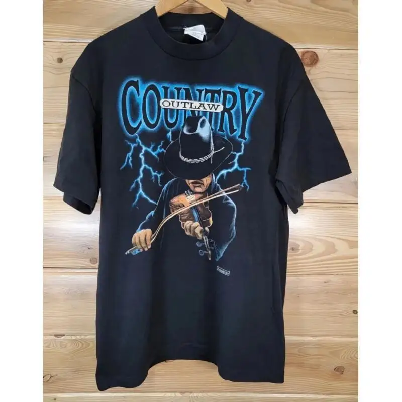 Rare Vtg Panhandle Slim Men T Shirt Xl Country Outlaw Cowboy Lightning Fiddler L