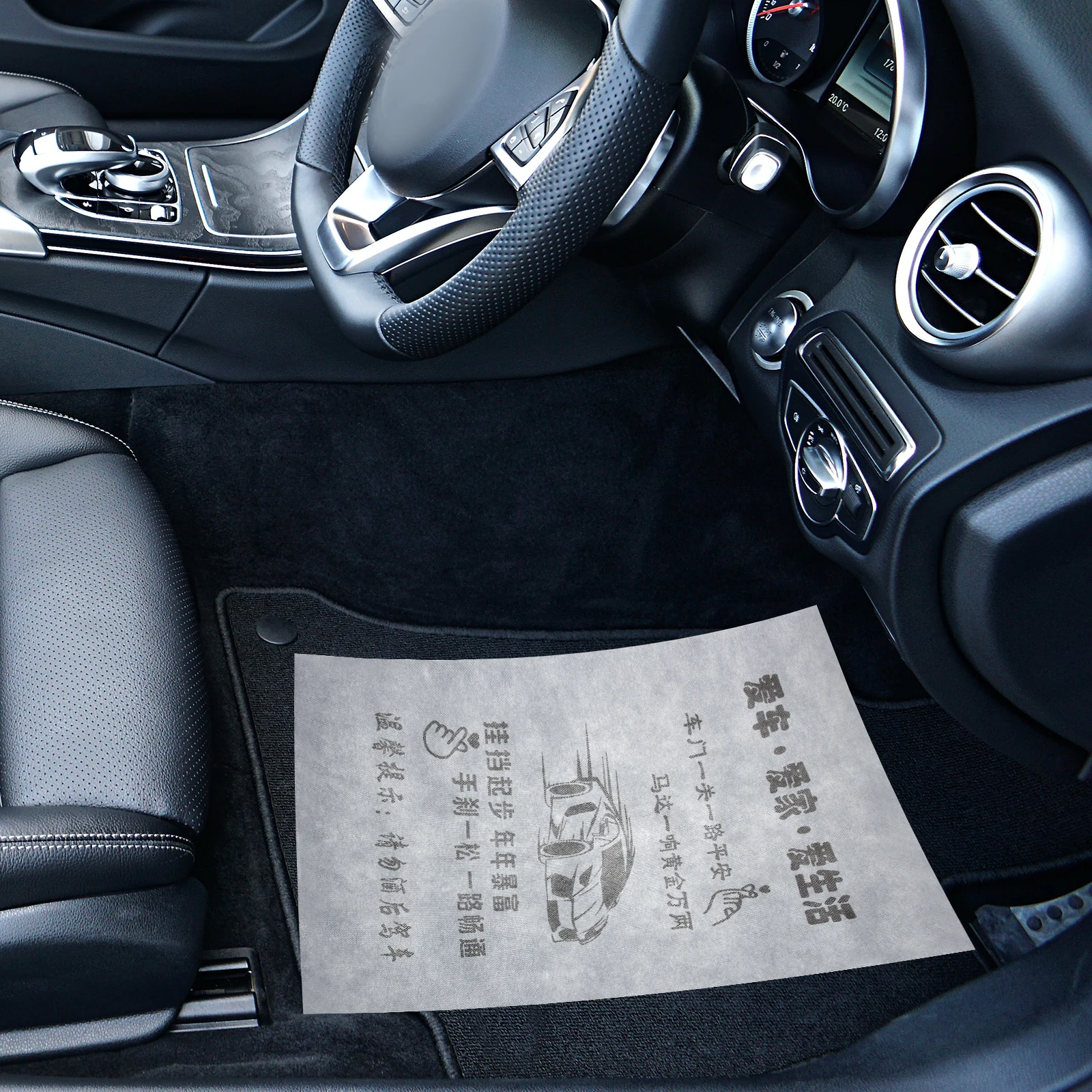 

50pcs Car Mats Non-woven Disposable Gray Auto Floor Mat Dust-proof Foot Pads Protects Carpet Clean Practical Use