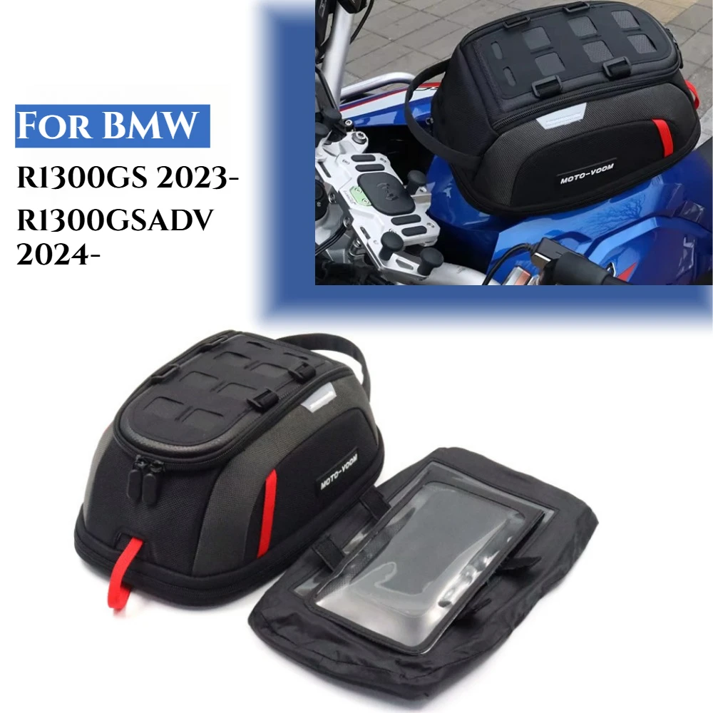 

For BMW R1300GS 2023 R1300GSADV 6.5L Magnetic Motorcycle Quick Release Tank Bag Portable Universal Waterproof Black Bag 2024
