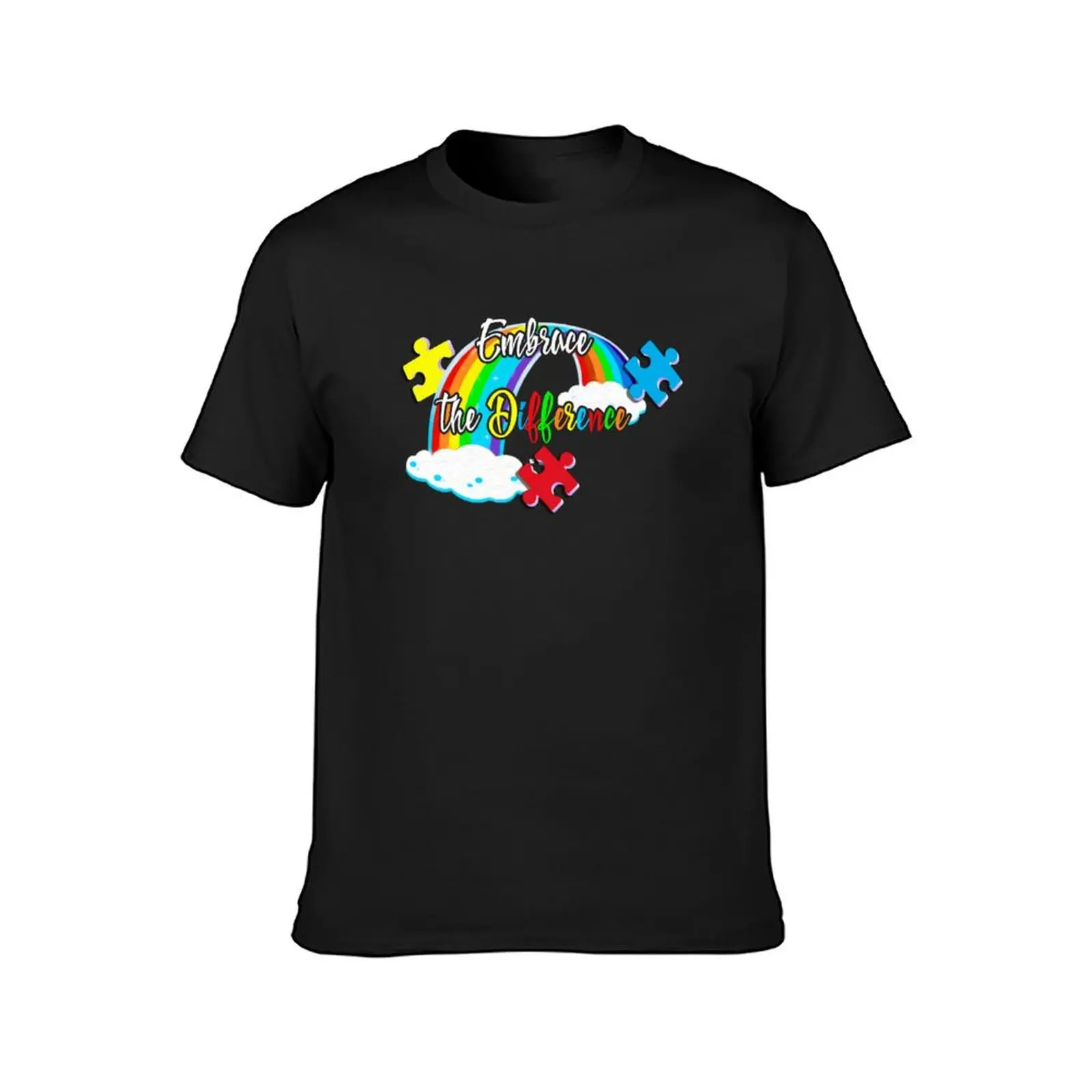 Embrace the Difference Autism Awareness T-Shirt Short sleeve tee quick-drying Blouse animal prinfor boys mens t shirts