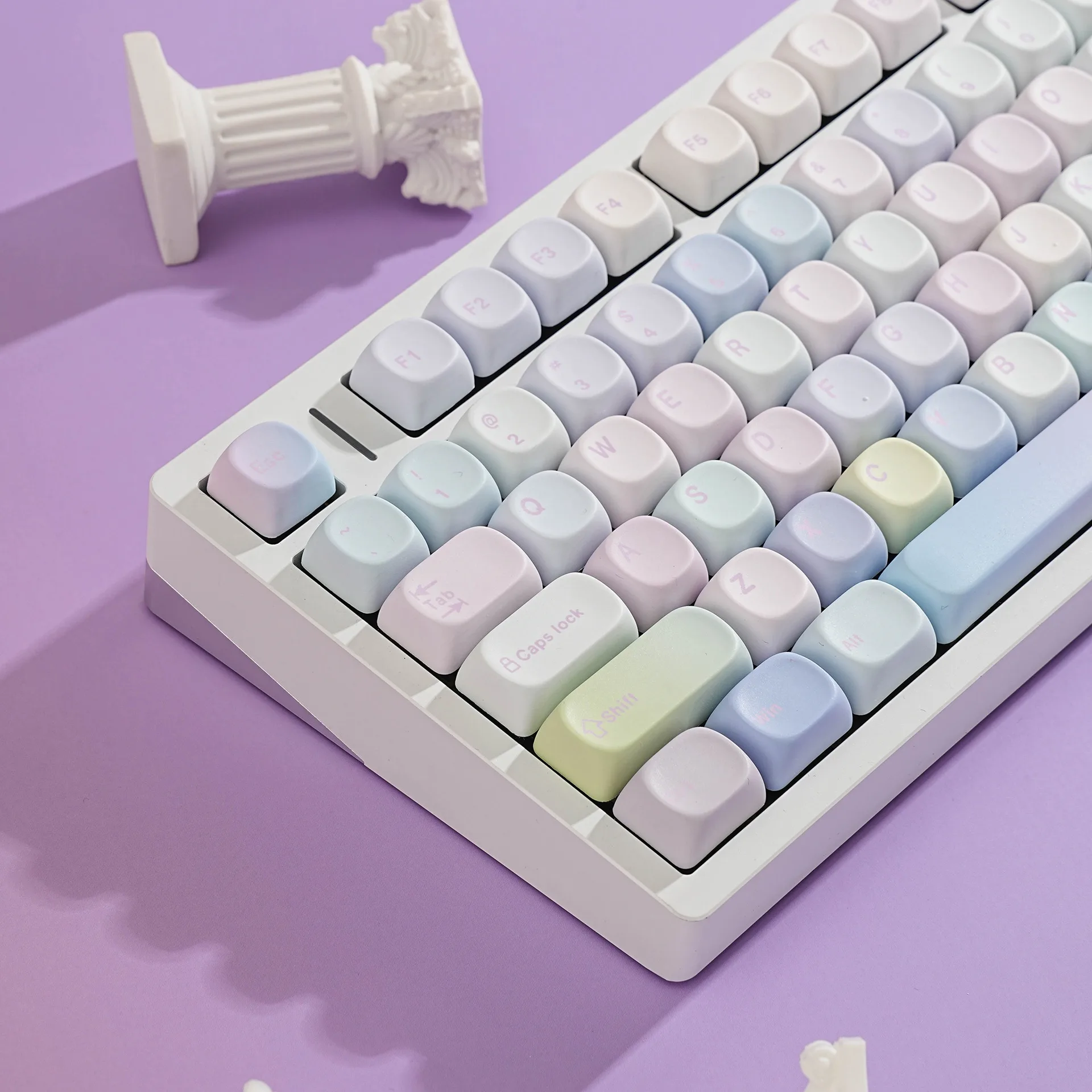 Bubble Mechanical Keyboard Keycap MOA Profile PBT Keycaps Spanish French German UK Abnt2 Russian Korean Arabic Japanese Key Caps