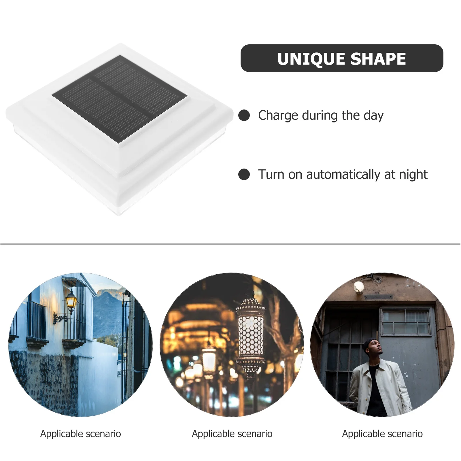Post Outdoor Fence Post Cap Solar Powered Deck Decor Light Led Solar Fence Lights For Outside Dusk Dawn Auto On Waterproof