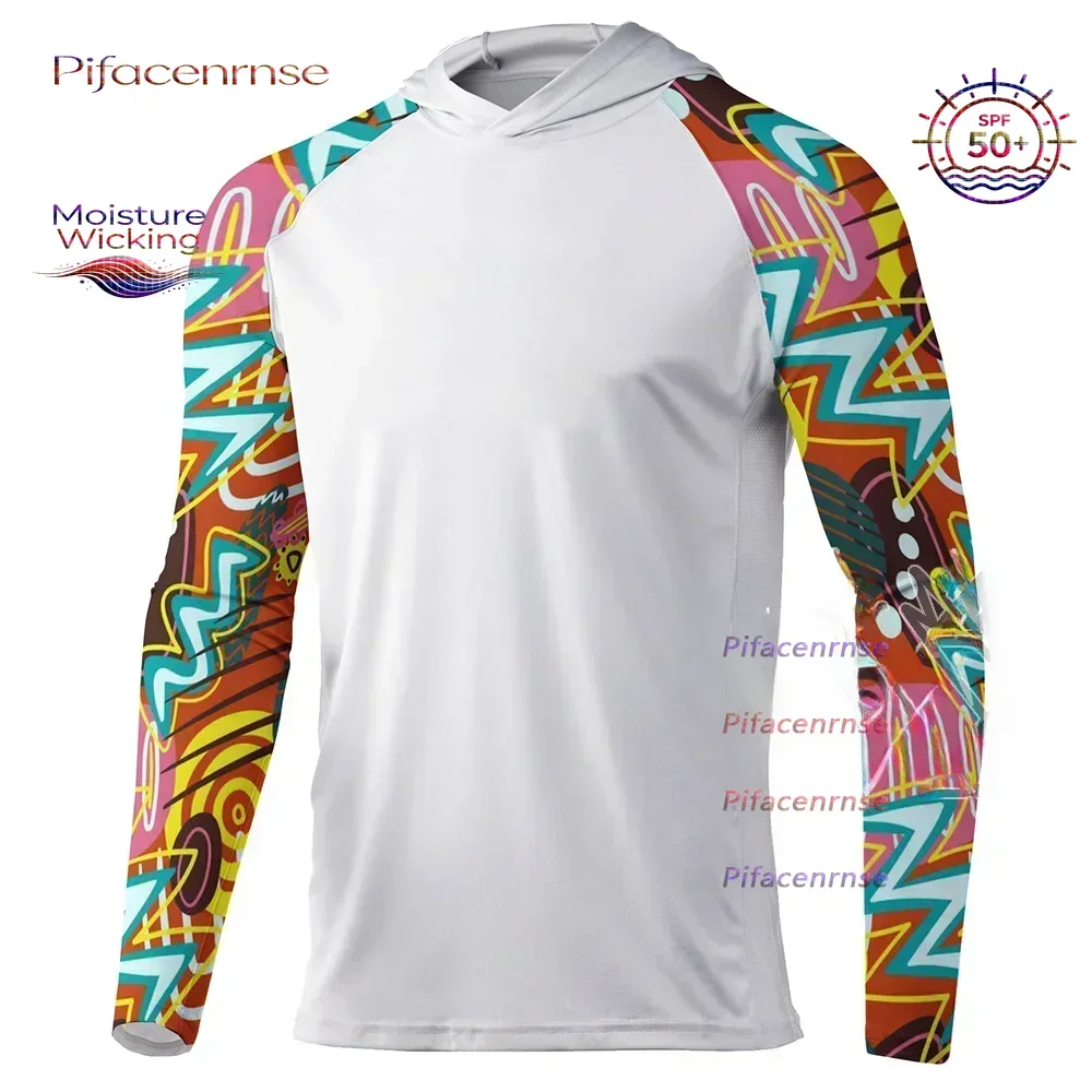 Performance Fishing Shirts Hoodie Men Long Sleeve Breathable Fishing Jersey Sun Protection Lightweight Angling Clothing