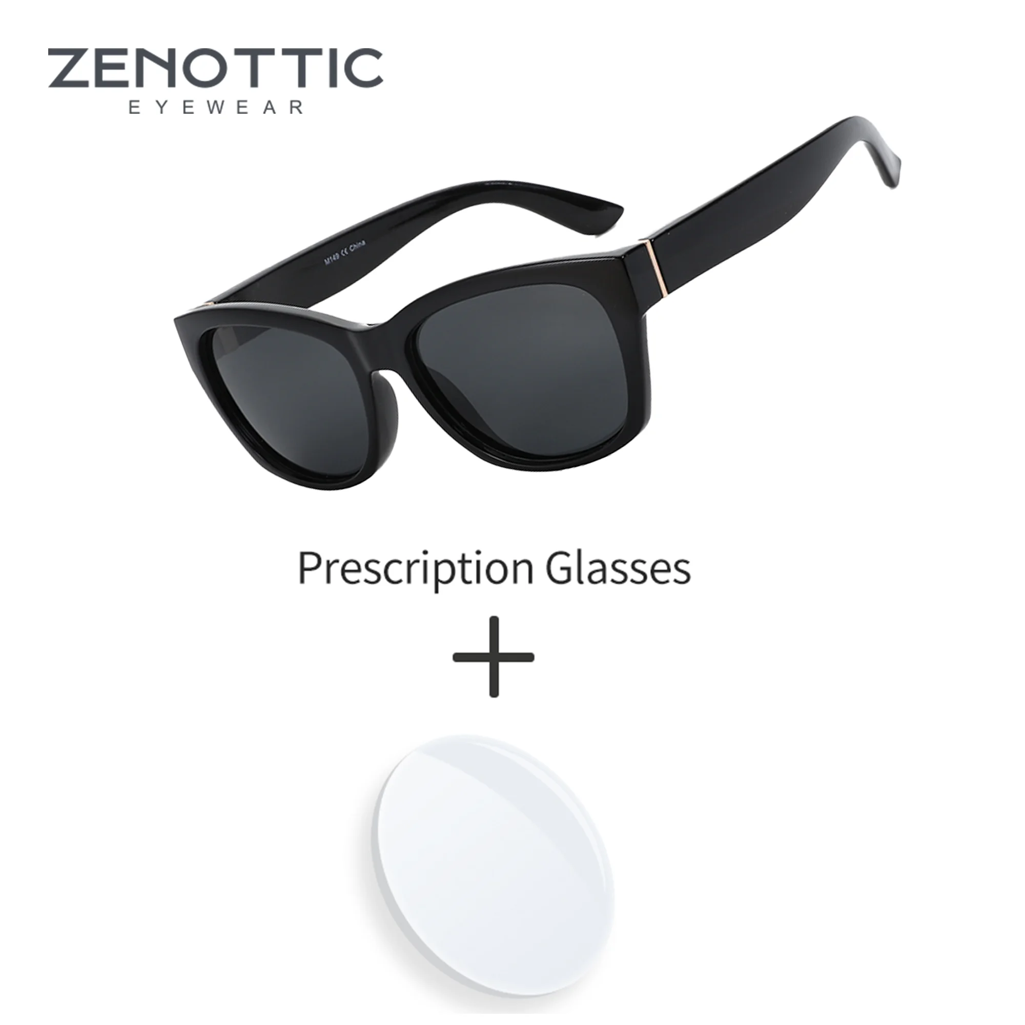 ZENOTTIC Classic Oversized Butterfly Polarized Prescription Custom Sunglasses UV400 Protection Women Square Progressive Shades