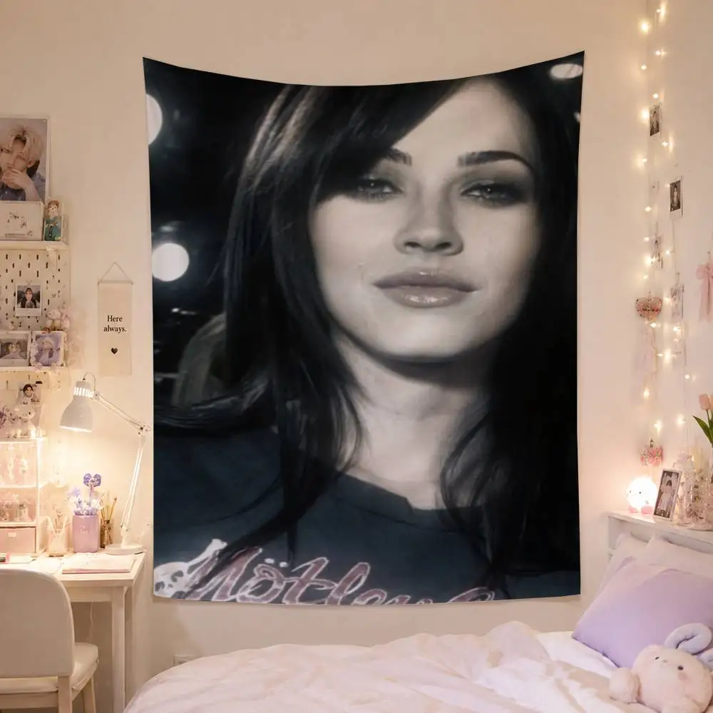 M-Megan Fox Flag Digital Printing Banner for Garage Wall Out Door Decoration