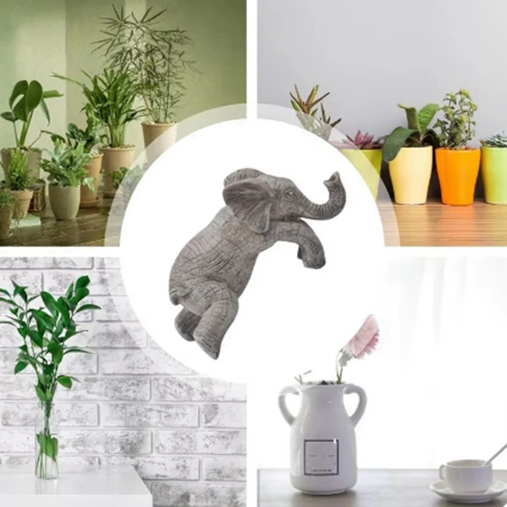AB33-Elephant Hanging Flower Pot Charming Balcony & Garden Decor,Adorable Animal Sculpture, Ideal Gift For Elephant Lovers