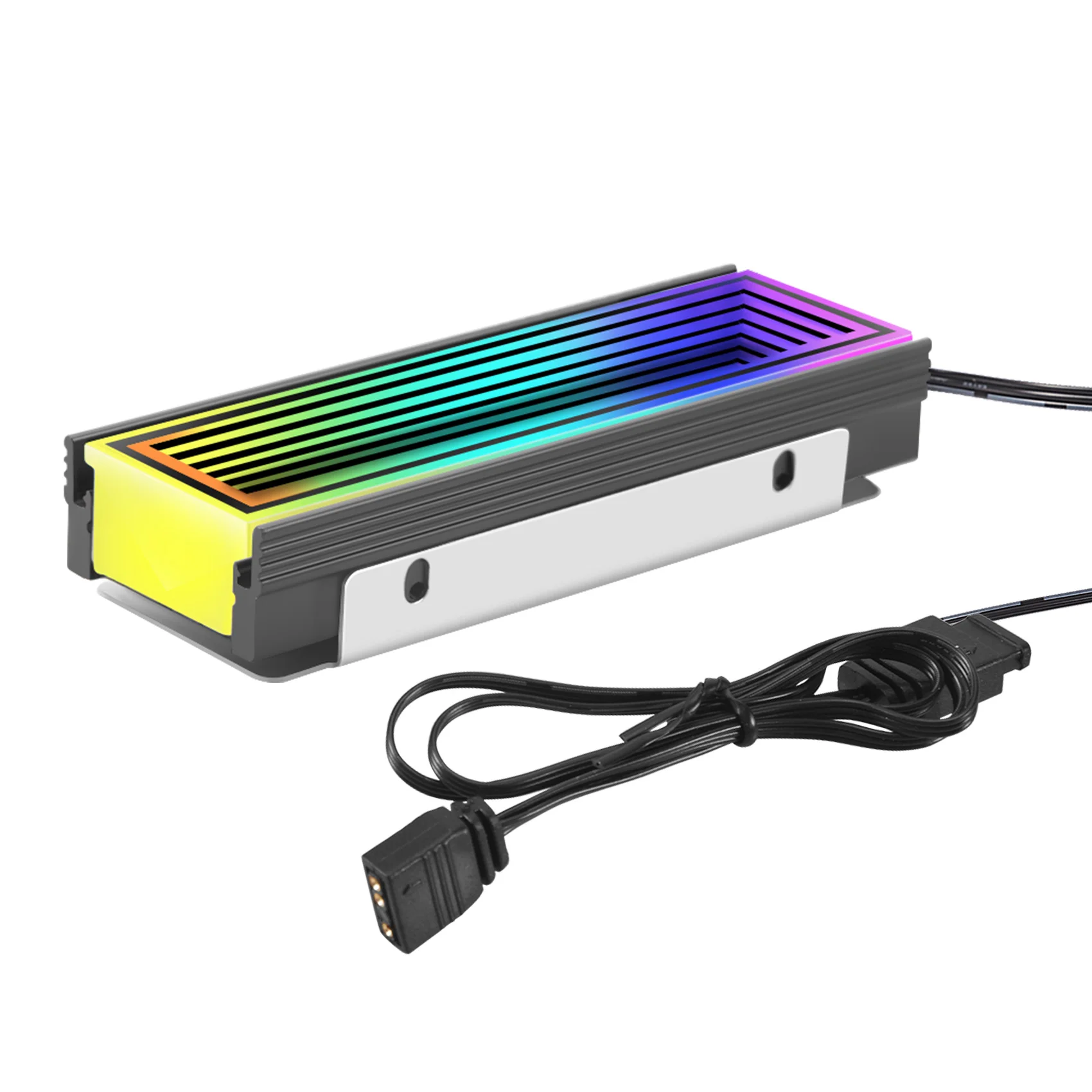 Superior-5V ARGB Sync Computer 2280 SSD M2 Radiator PC RGB M.2 Nvme Cooling Heatsink Solid State Drive Cooling Radiato