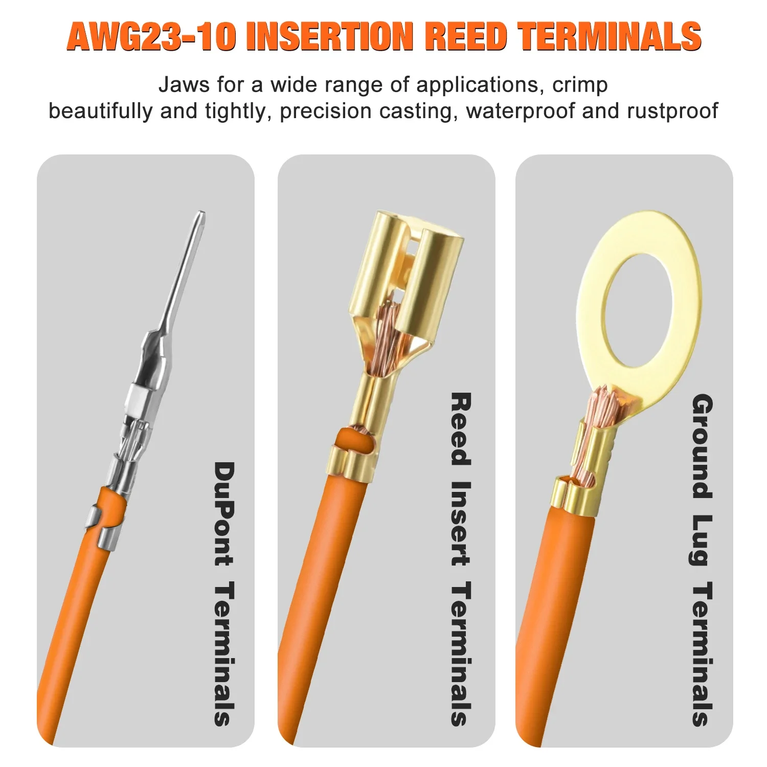 SWANAMB Crimpzange HS-06B für 0,5–6 mm2 XH2,54/2,8/4,8 Flachstecker Crimper für Anschlussklemmen