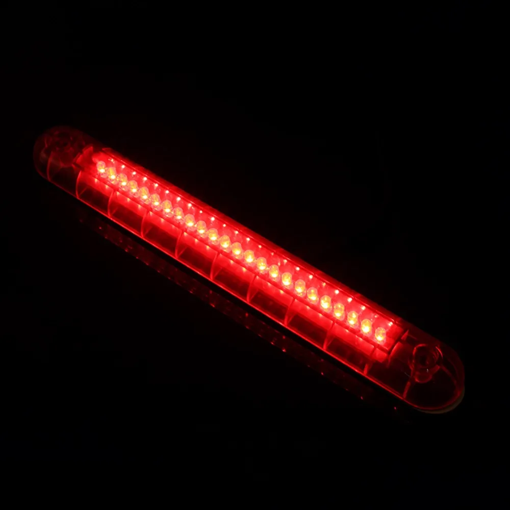 24 led 12v carro luz de freio adicional de montagem alta terceira 3rd freio parar lâmpada luz da cauda vermelho