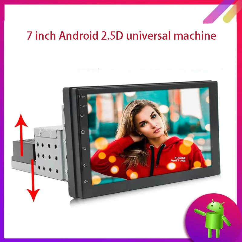 Android 11 1DIN 7 Inch Adjustable Car Stereo Radio Multimedia Player HIFI DSP WiFi Carplay MP5 Car GPS Navigation DVD