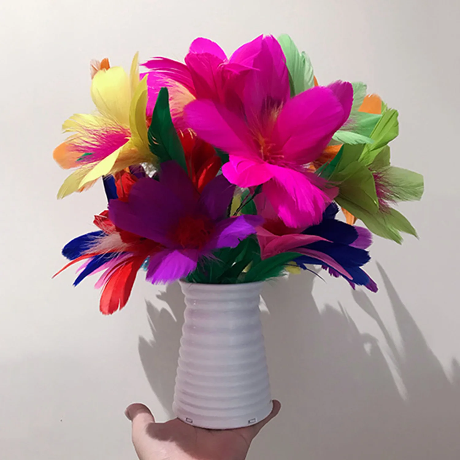 Microphone to Bouquet Stage Magic Tricks Illusions Gimmicks Props Magicians' Microphone Changes into Feather Flowers Funny Magia