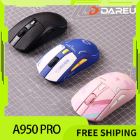 Dareu A950 Pro Mouse Wireless Rgb Bluetooth Portable Tri-Mode Paw3395 4K Gaming Mouse For Computer Keyboard Pc Office Mice Gift