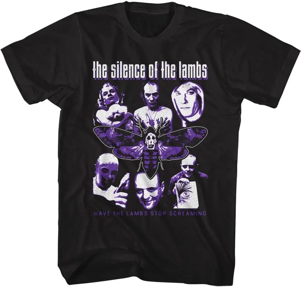 The Silence of The Lambs Movie Hannibal Lecter Collage Adult Short Sleeve T Shirt New Fashion Top Tees