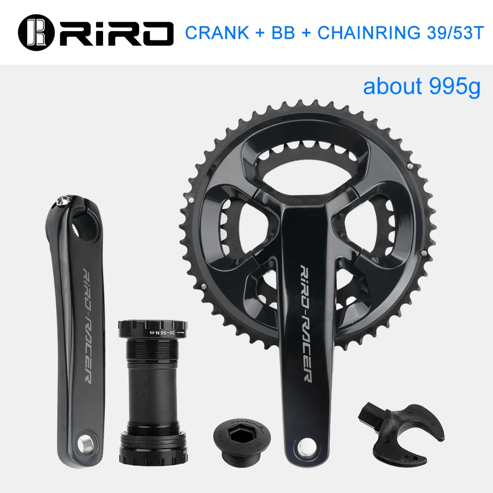 RIRO RACER R8 Racefiets Crankstel Ultralight Kettingwiel 170mm 50-34T Kettingbladen Tandwielen Holle Geïntegreerde Vouwfiets Crankstel