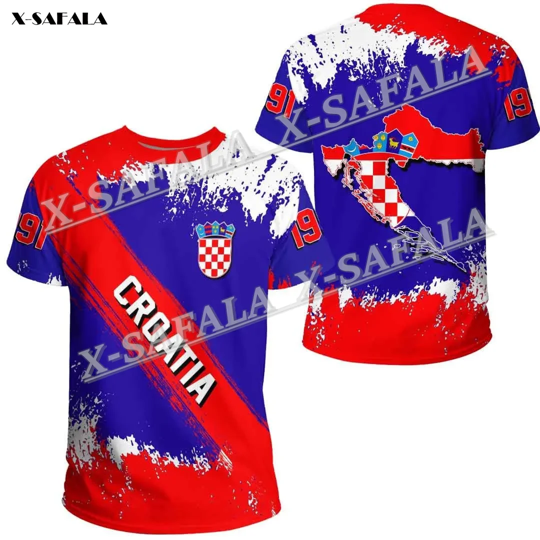 Belarus Armenia Croatia Founded Brush ZDesign 3D Full Print Top Quality Milk Fiber T-shirt Round Neck Men  Tops Skin Friendly