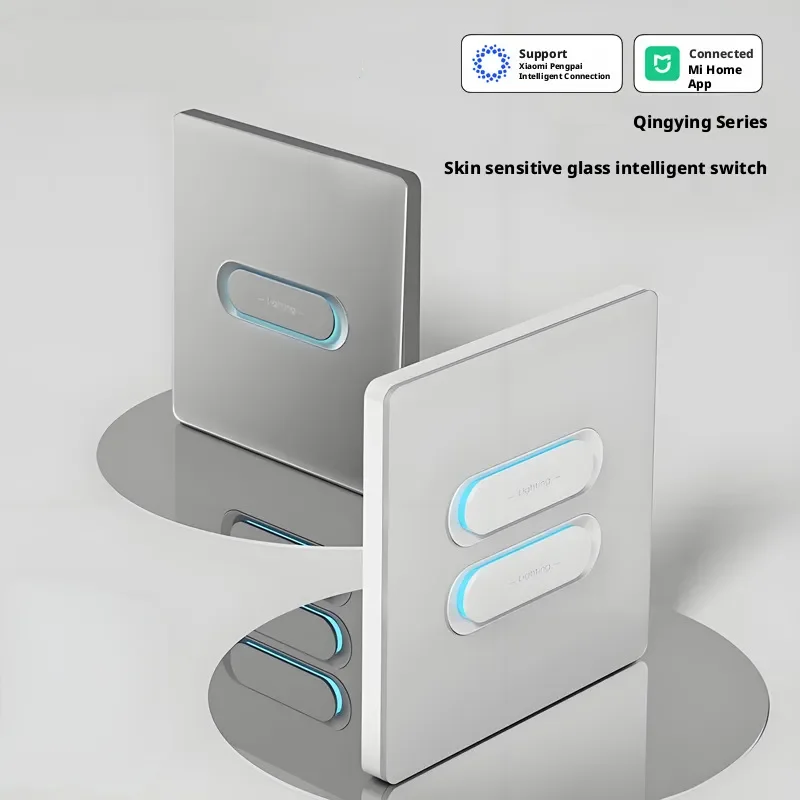 

Xiaomi Ultra Thin Bluetooth Smart Switch Mijia App Remote Control Xiao Ai Student Voice Control Single Fire Zero Fire Universal