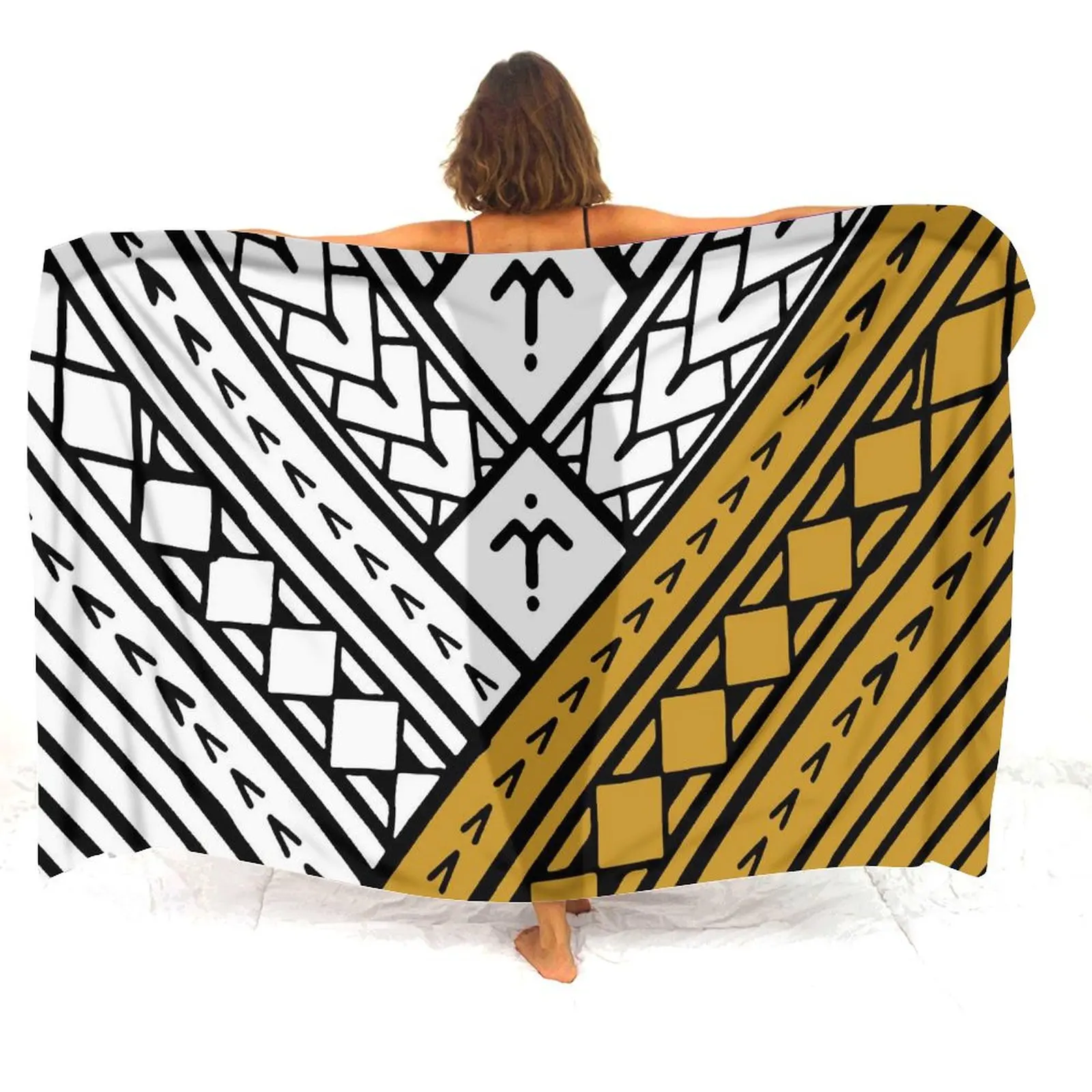 Ilha sarong feminino samoan bikini cover upsarongs praia envoltório polinésia personalizado impresso sarong sol-protetor roupas de praia
