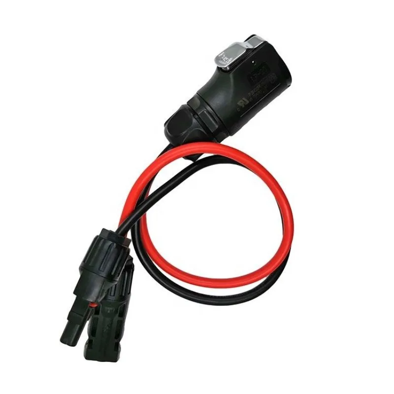 Personalización de fábrica 10AWG Conector circular industrial de alimentación de 2 pines a adaptador de cable solar para maleta de panel solar