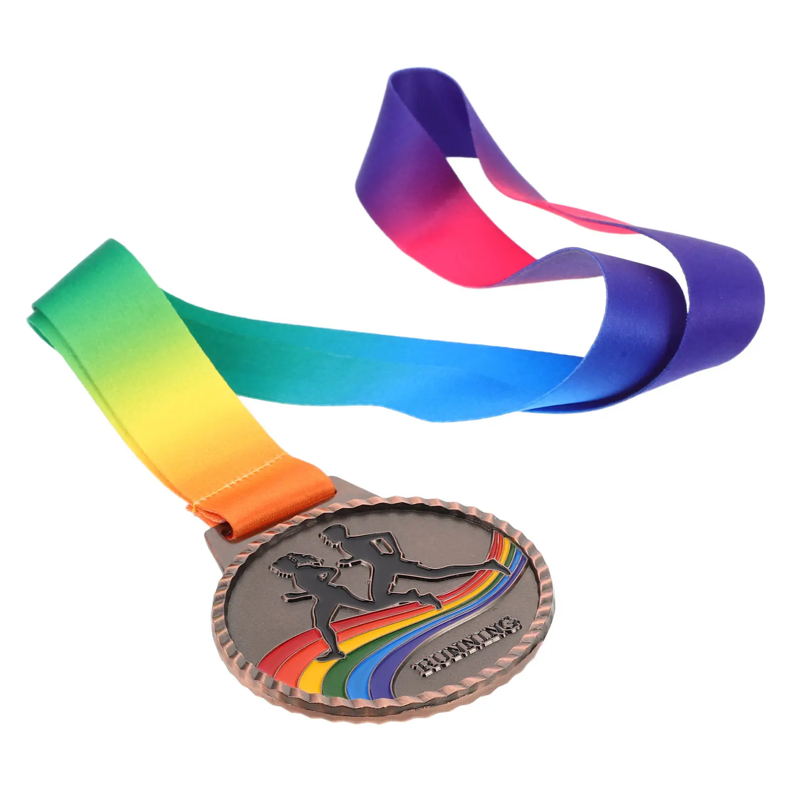 Premium Metal Running Medal Zinc Alloy Finish Marathon Race Award for Athletes Track Meet Winner Recognition Sports Competition