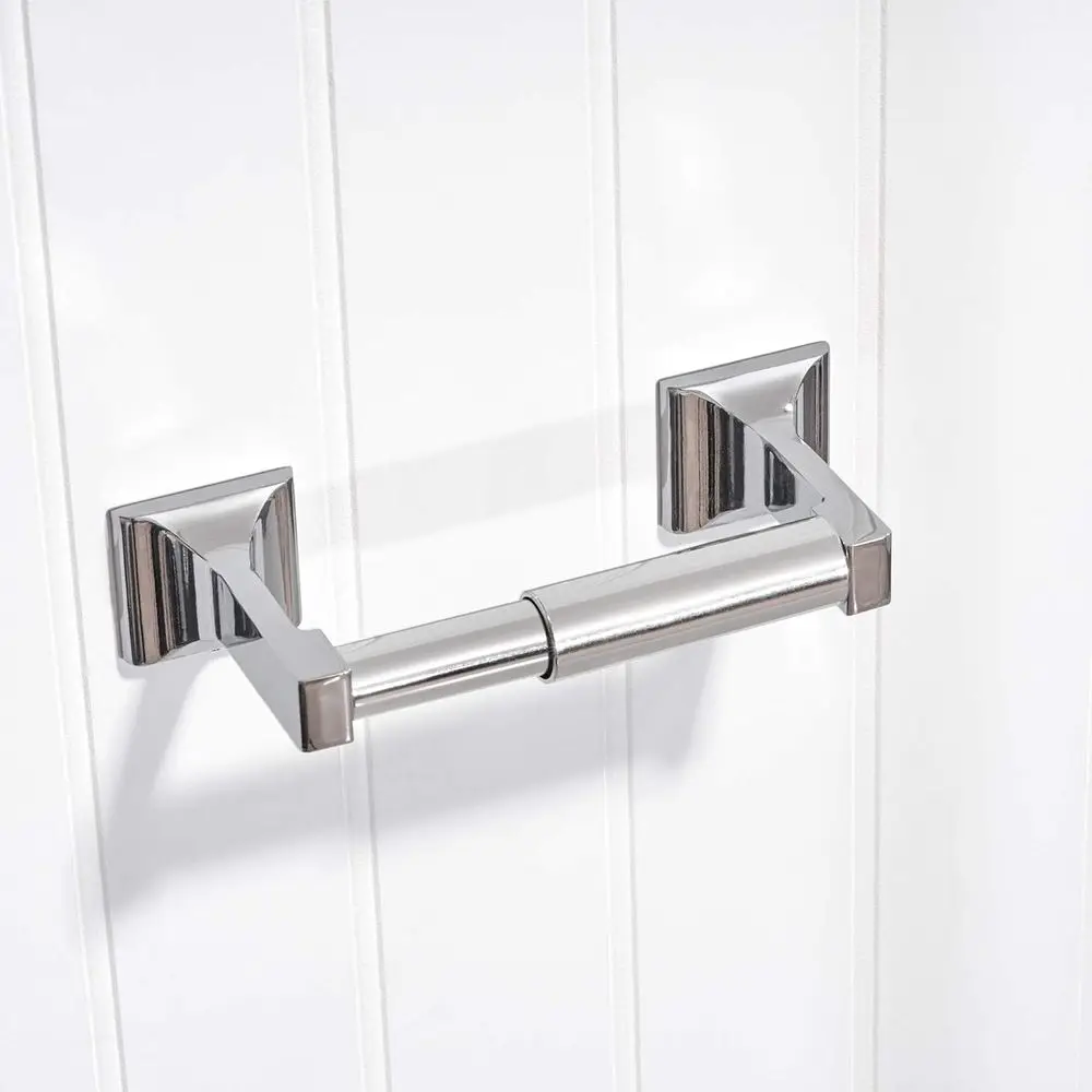 Spring Loaded Toilet Paper Roll Holder Replacement, Chrome view 5