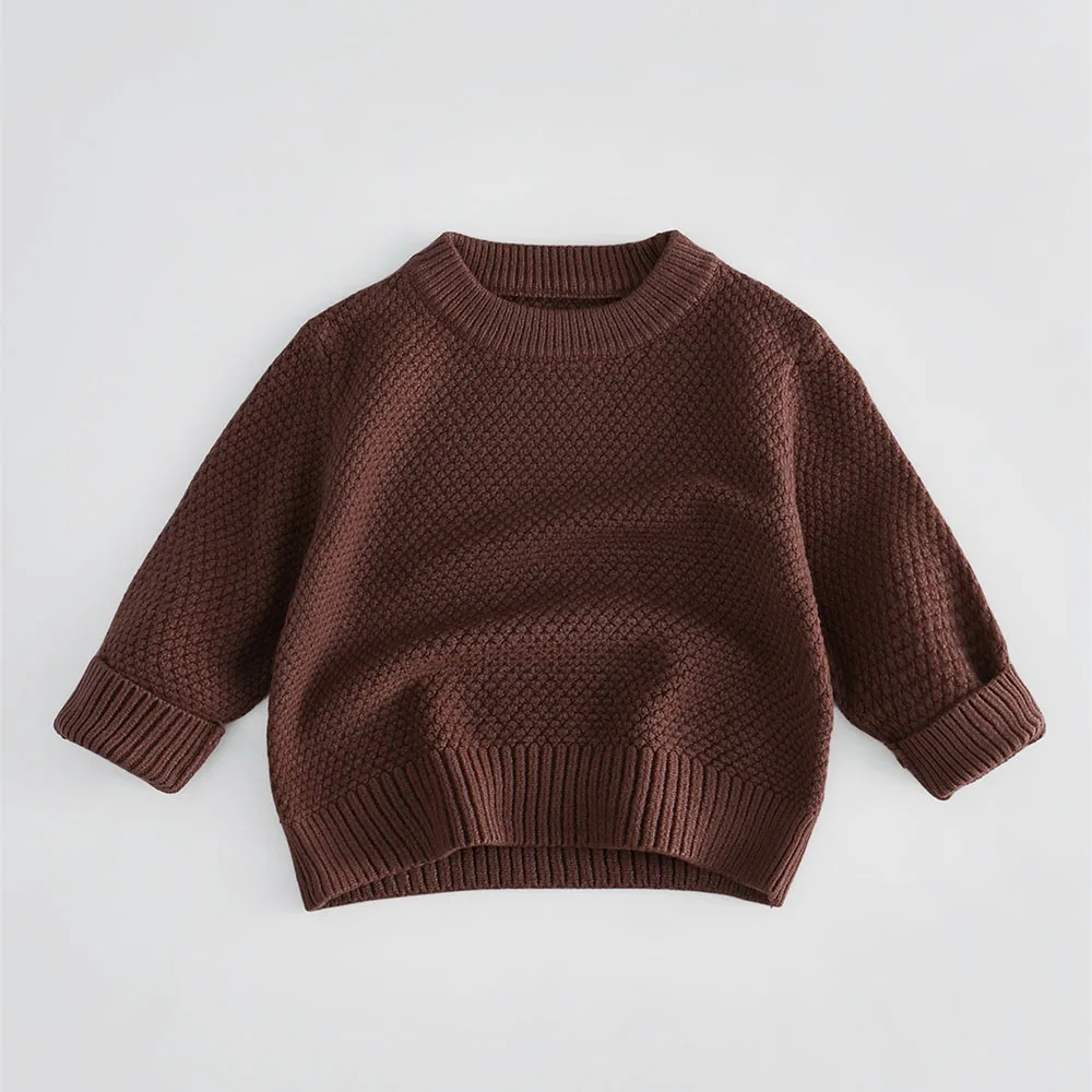 1-7 Y  Kids Sweaters Daily Style Boys Knit Pullover O Neck Girls Sweaters Thicken Children Knitwear