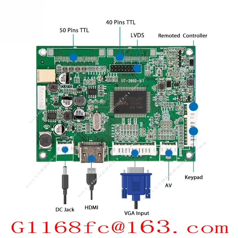 1280X800 LCD VGA/high Definition MI CVBS LCD Driver