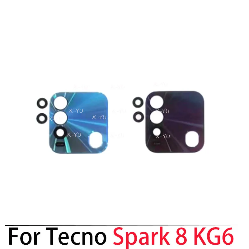 

10PCS For Tecno Spark 8 9 8T KG6 KG6P KG5P KG5 Rear Camera Glass Lens Cover With Adhesive Sticker Repair Parts