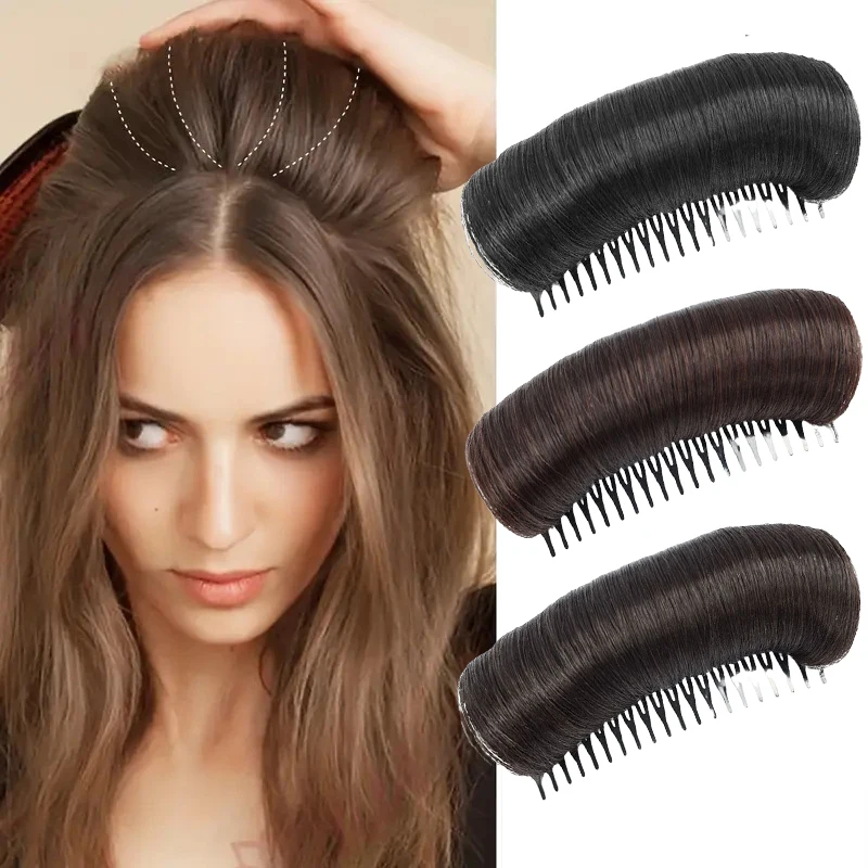 Wig Cushion Stable Hair Roots Volumizing Fiber Insert Comb Invisible Fluffy Hair Pad Female Heightening Artifact Hairstyle Tool