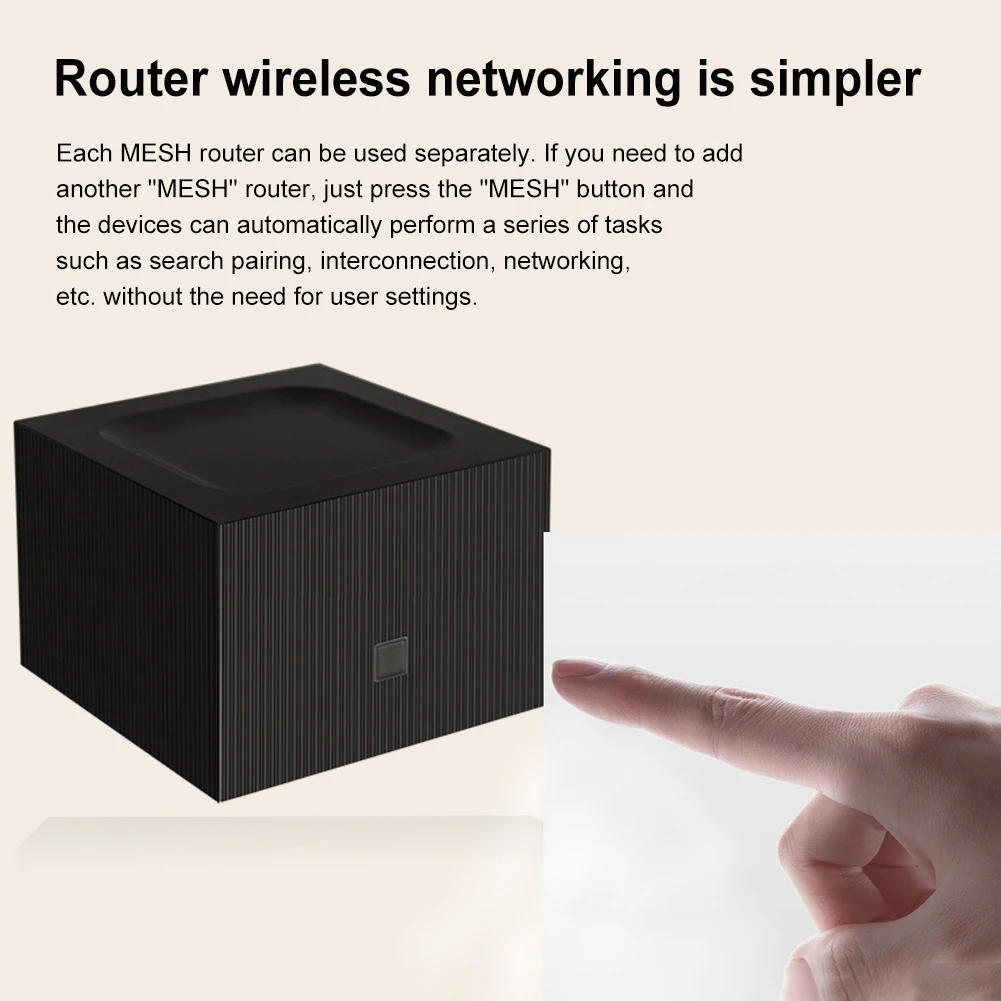 1200Mbps Mesh Router System 2.4G/5.0GHz Network Router Good Penetrability Easy Set Up Wireless Bridge Wifi Range Extender Router