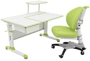 Study Table Set, Kids Desk with Chair Set, Height Adjustable Desk for Kids, Kids Study Desk