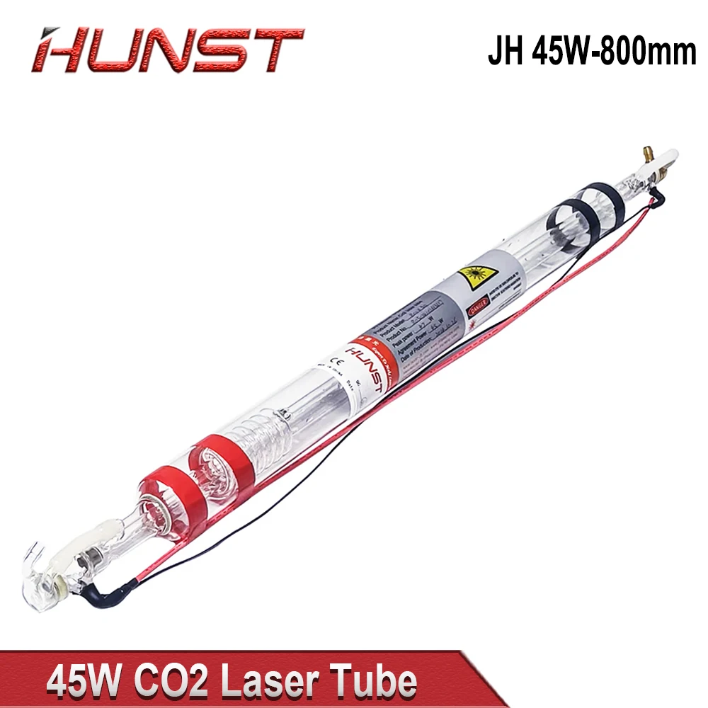 Tubo laser Co2 Hunst 40W com diâmetro de 50 mm e comprimento 700 mm adequado para máquina de gravação e corte