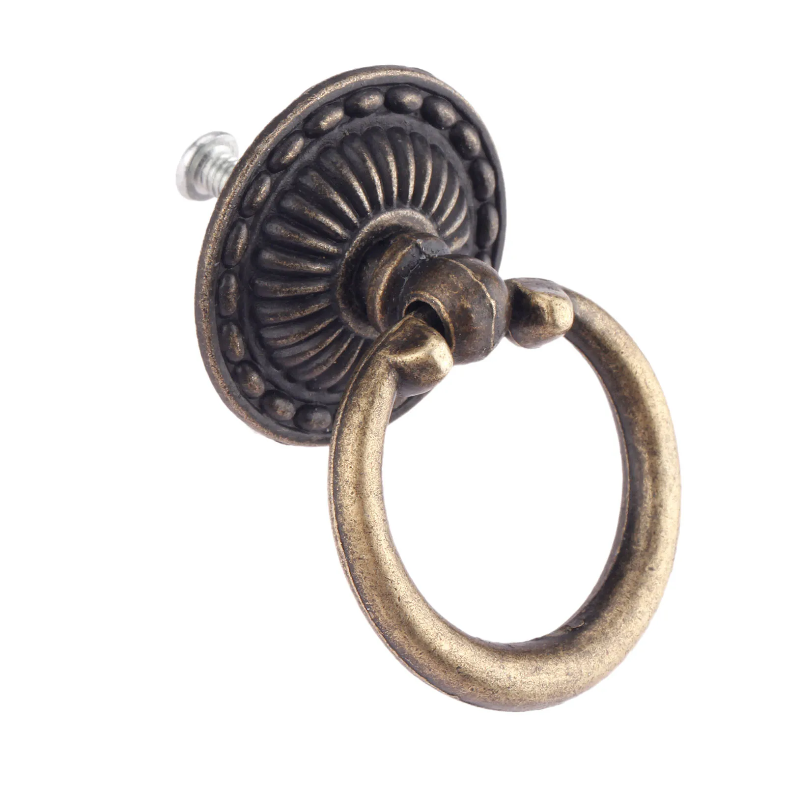1PC Pull Knob With Screw For Suitcase Vintage Jewelry Chest Cabinet Door Bin Zinc Alloy Antique Bronze Easy To Install 46*32mm