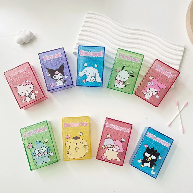 

Kawaii Sanrio Cigarette Case Hello Kitty Cinnamoroll Kuromi Melody Cinnamoroll Smoking Card Photo Storage Box Girl Gifts