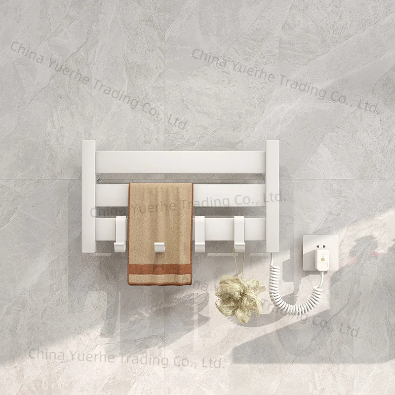 

Алюминиевая интеллектуальная электрическая вешалка для полотенец для ванной комнаты с постоянной температурой и подогревом, настенная стальная вешалка для полотенец без перфорации