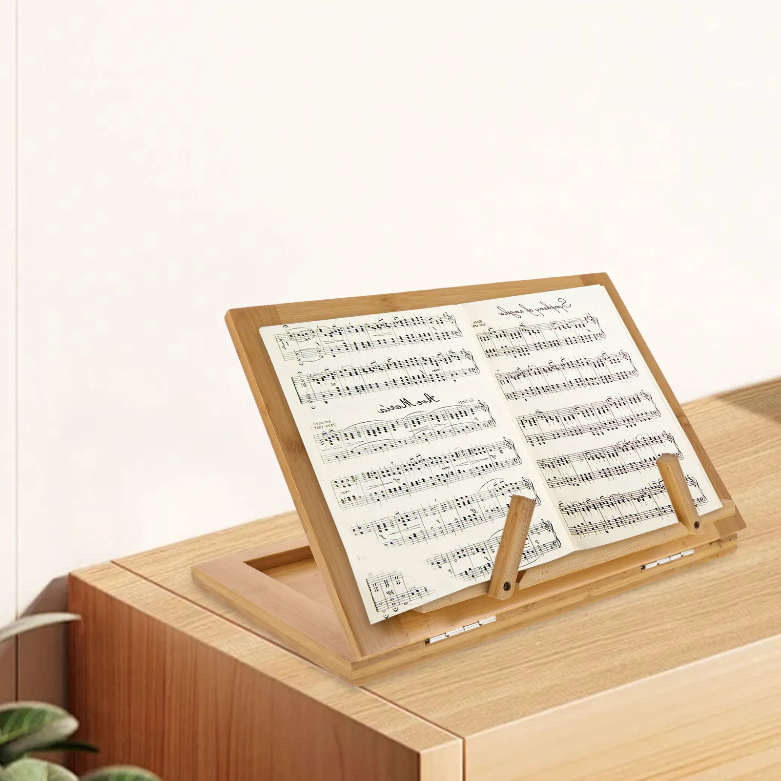 Tabletop Musical Stand Desktop Sheet Music Holder Foldable Book Stand for Piano Guitar Violin Students Teachers Cookbook Bible