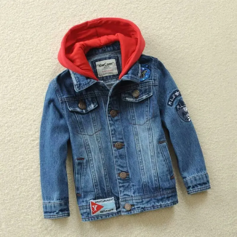 2024 Spring Boys Coat Denim Jackets for Girls Baby Coat Boy Hooded Jacket Baby Denim Jacket Children\'s Clothing Kids Jacket Tops